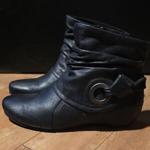 BareTraps Black Ankle Boots with Buckle Detail